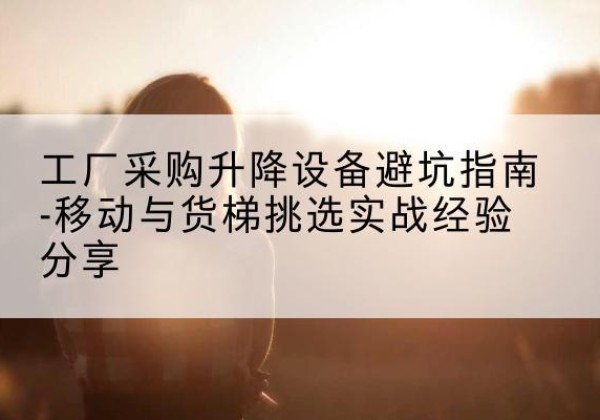 海安移动式升降机怎么选-工厂采购升降设备避坑指南-移动与货梯挑选实战经验分享