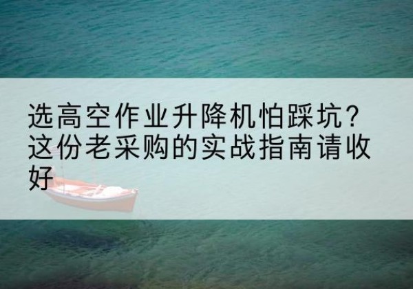 海安高空作业升降机厂家推荐-选高空作业升降机怕踩坑？这份老采购的实战指南请收好